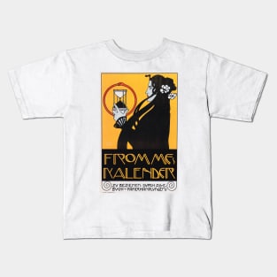 FROMMES KALENDER 1899 by Artist Koloman Moser Vintage Austrian Decorative Art Kids T-Shirt